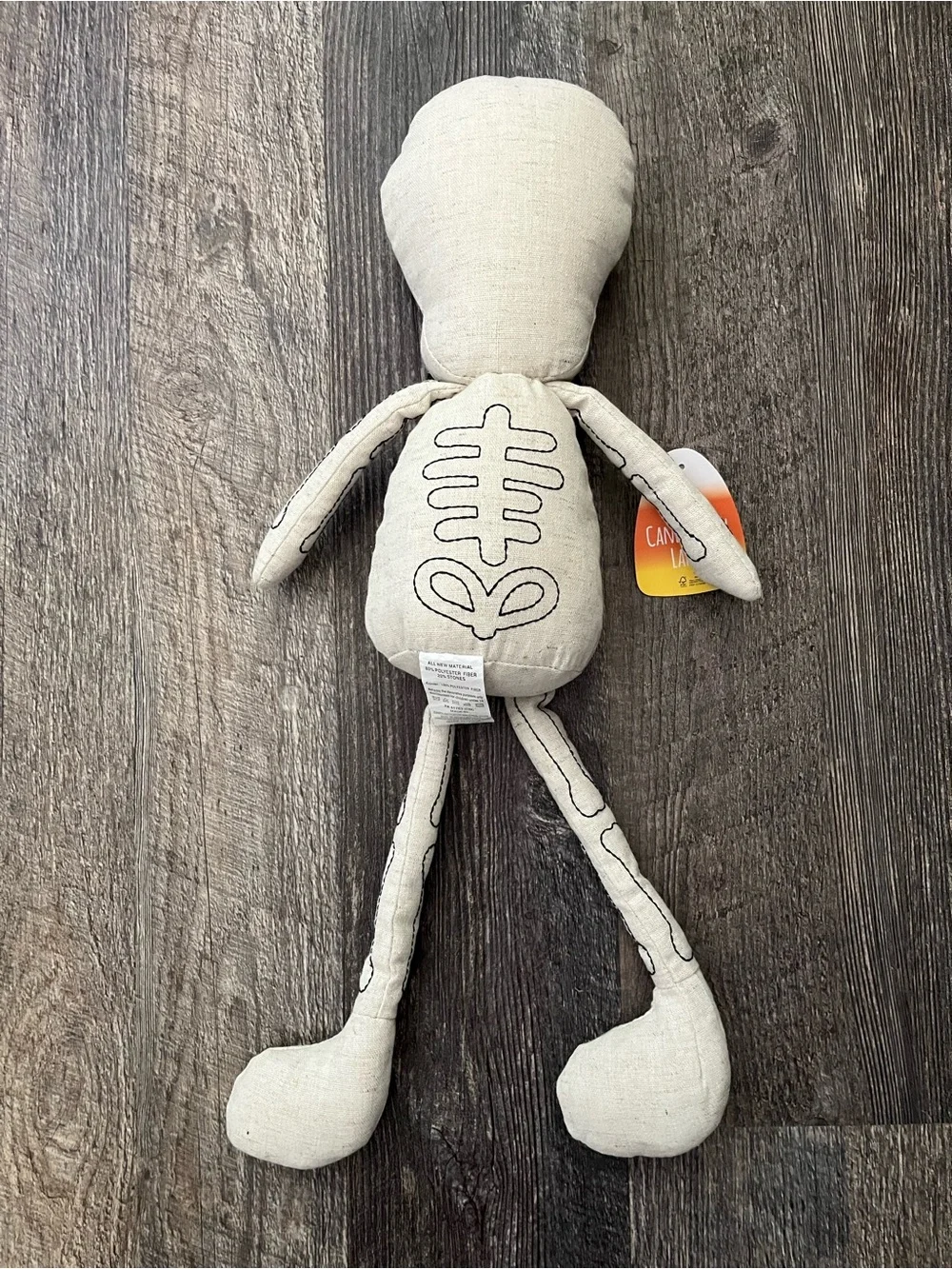 Candy Corn Lane! Oversized Plush Sitting Skelton! Hallloween decor!  Brand New!
